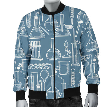 Chemical Pattern Print Design 05 Men Bomber Jacket