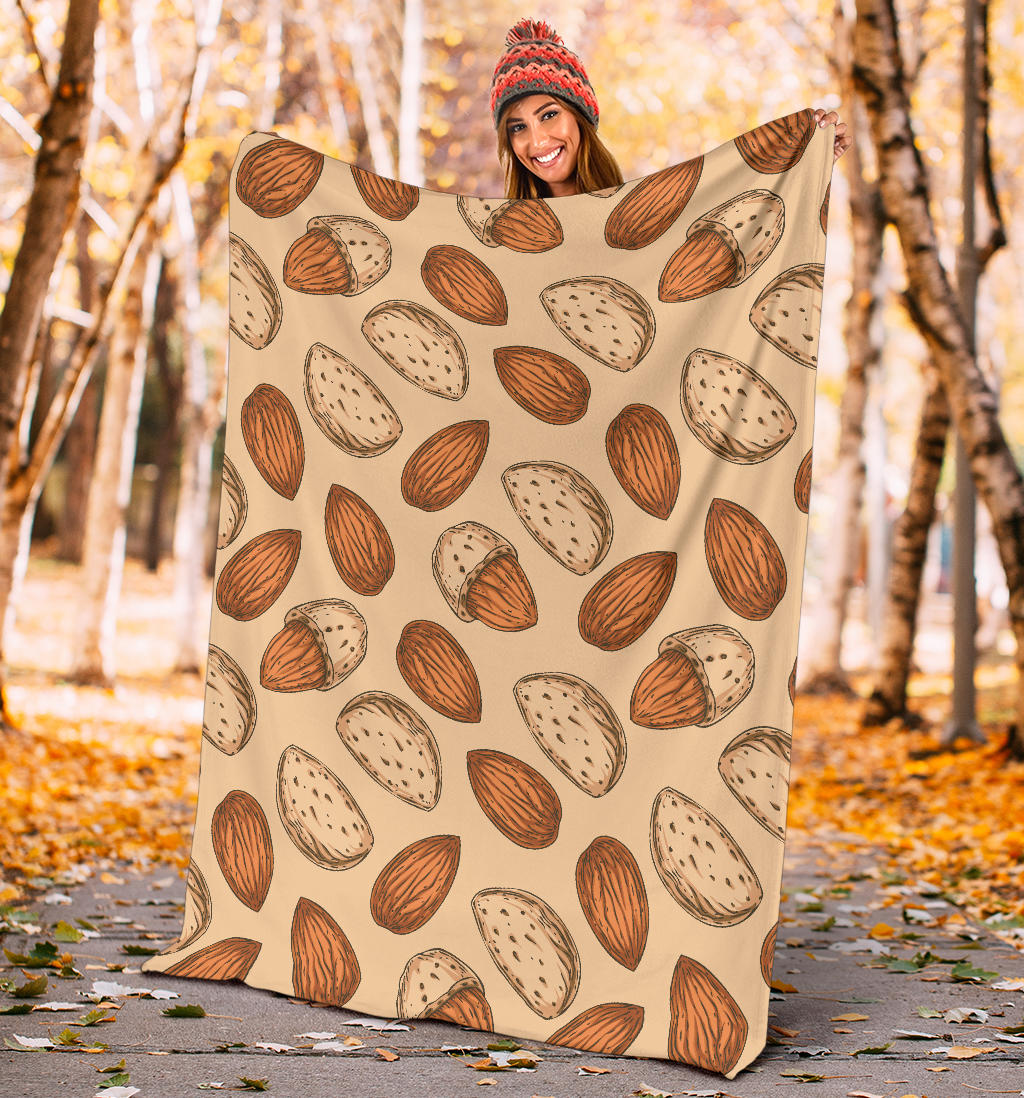 Almond Pattern Print Design 04 Premium Blanket