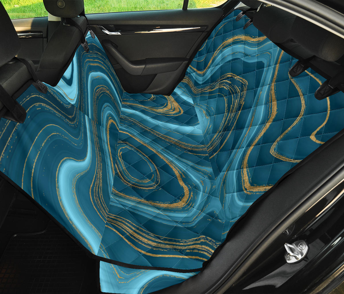 Liquid Pattern Print Design 04 Rear Dog Car Seat Cover Hammock