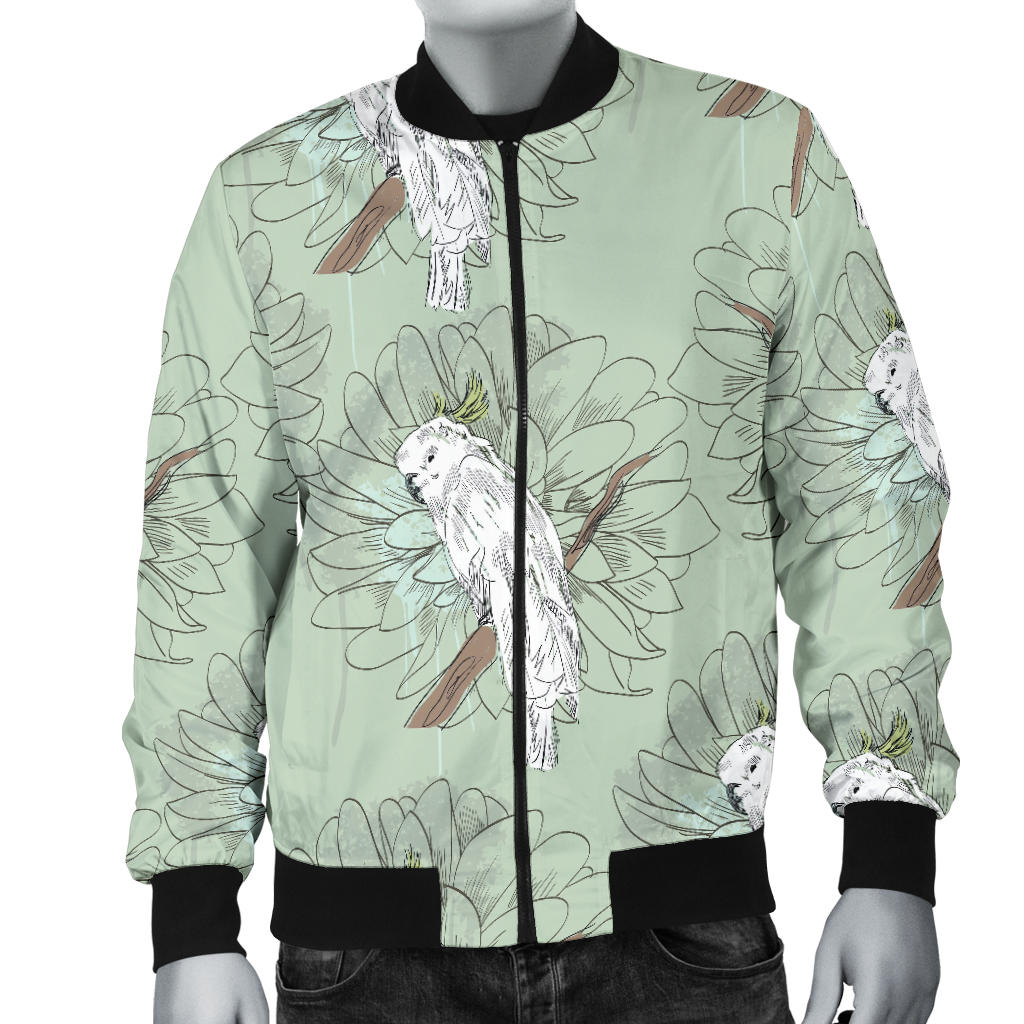 Cockatiel Pattern Print Design 01 Men Bomber Jacket