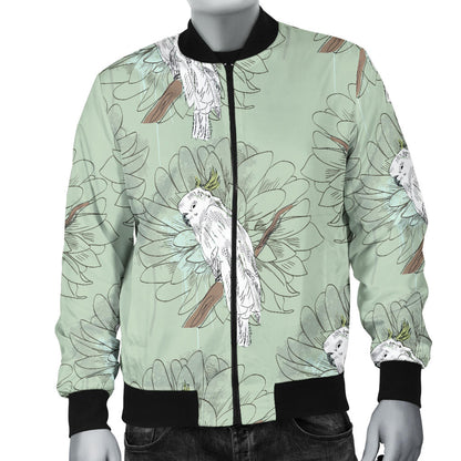 Cockatiel Pattern Print Design 01 Men Bomber Jacket