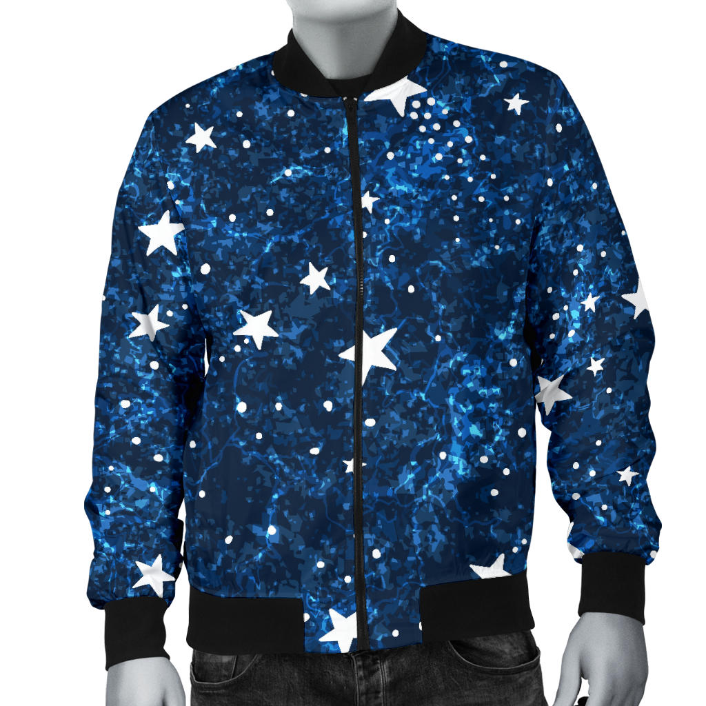 Cosmic Pattern Print Design 05 Men Bomber Jacket
