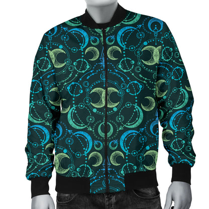 Celestial Pattern Print Design 07 Men Bomber Jacket