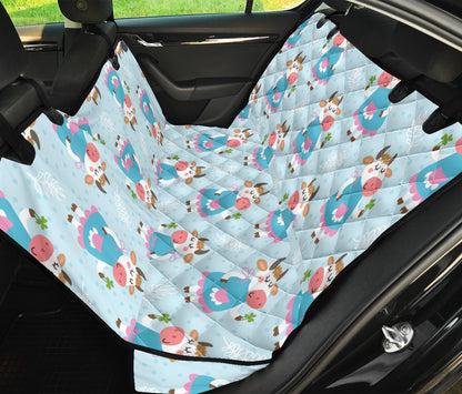 Cattle Happy Pattern Print Design 03 Rear Dog Car Seat Cover Hammock