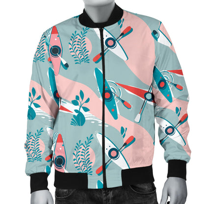 Kayak Pattern Print Design 05 Men Bomber Jacket