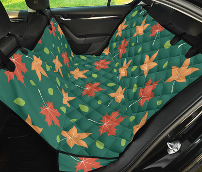 Maple Leaf Pattern Print Design 04 Rear Dog Car Seat Cover Hammock