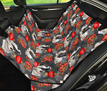 Japanese Chin Pattern Print Design 02 Rear Dog Car Seat Cover Hammock