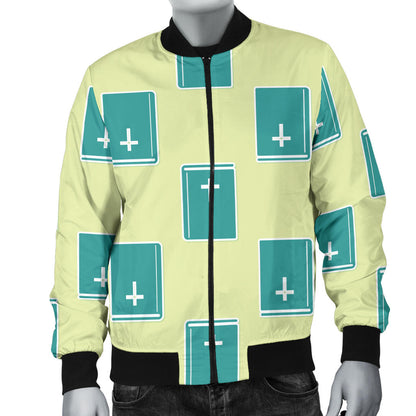 Bible Pattern Print Design 04 Men Bomber Jacket