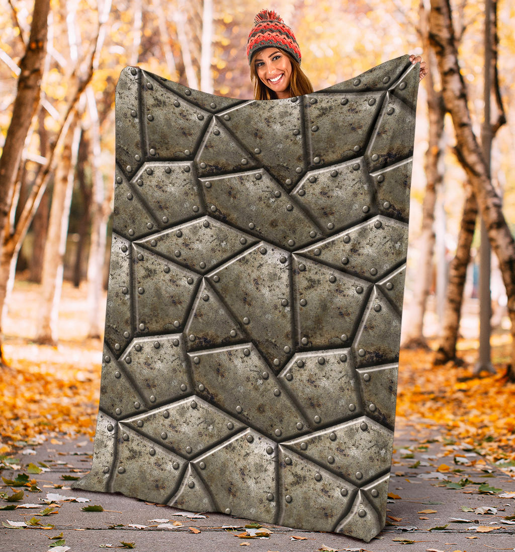Armor Pattern Print Design 01 Premium Blanket