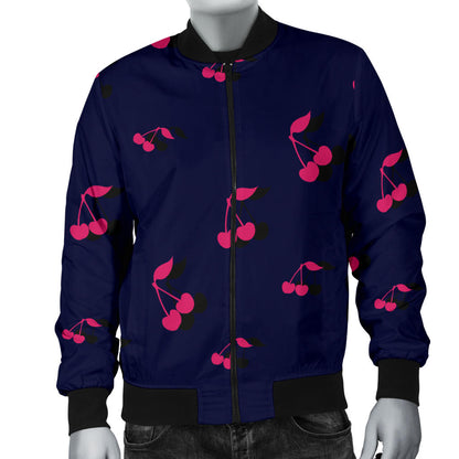 Cherry Pattern Print Design 02 Men Bomber Jacket