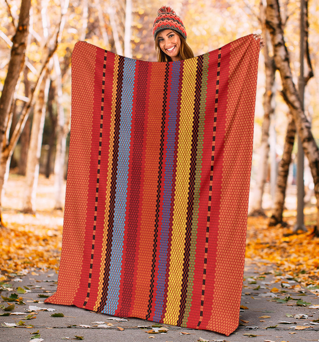 Mexican Pattern Print Design 05 Premium Blanket