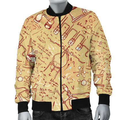 Chemical Pattern Print Design 01 Men Bomber Jacket