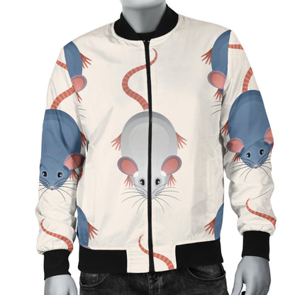 Rat Pattern Print Design 03 Men Bomber Jacket