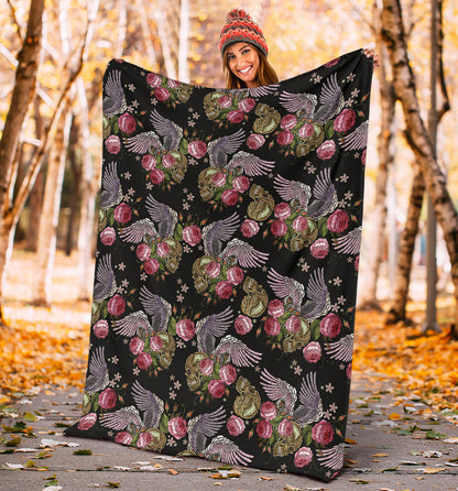 Angel Wings Pattern Print Design 06 Premium Blanket