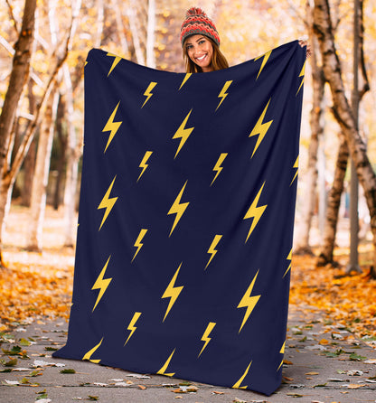 Lightning Thunder Pattern Print Design 03 Premium Blanket