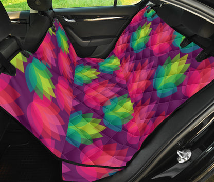 Lotus Pattern Print Design 02 Rear Dog Car Seat Cover Hammock