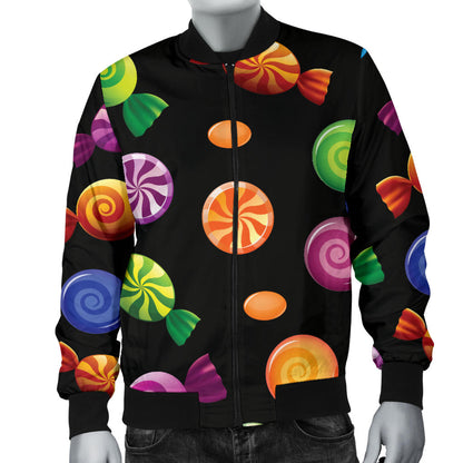 Candy Pattern Print Design 01 Men Bomber Jacket