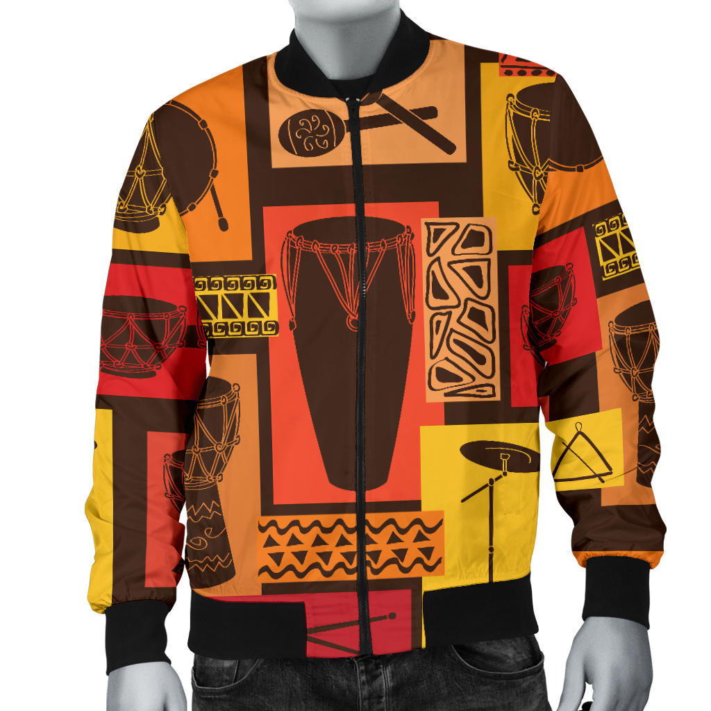 Percussion Pattern Print Design 02 Men Bomber Jacket