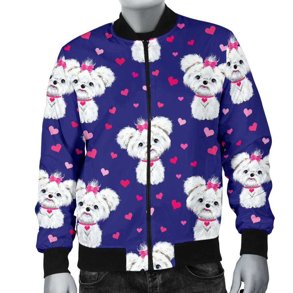 Maltese Pattern Print Design 02 Men Bomber Jacket