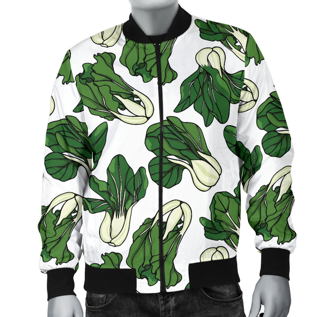 Bok Choy Pattern Print Design 02 Men Bomber Jacket