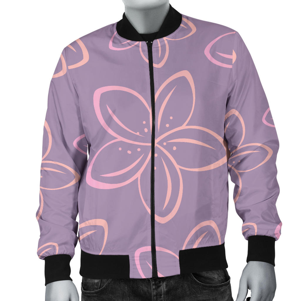 Plumeria Pattern Print Design A01 Men Bomber Jacket