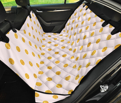 Polka Dot Gold Pink Pattern Print Design 01 Rear Dog Car Seat Cover Hammock