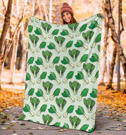 Bok Choy Pattern Print Design 01 Premium Blanket