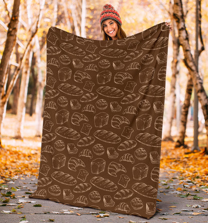 Bread Pattern Print Design 02 Premium Blanket
