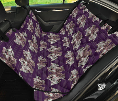 Leopard Pattern Print Design 01 Rear Dog Car Seat Cover Hammock
