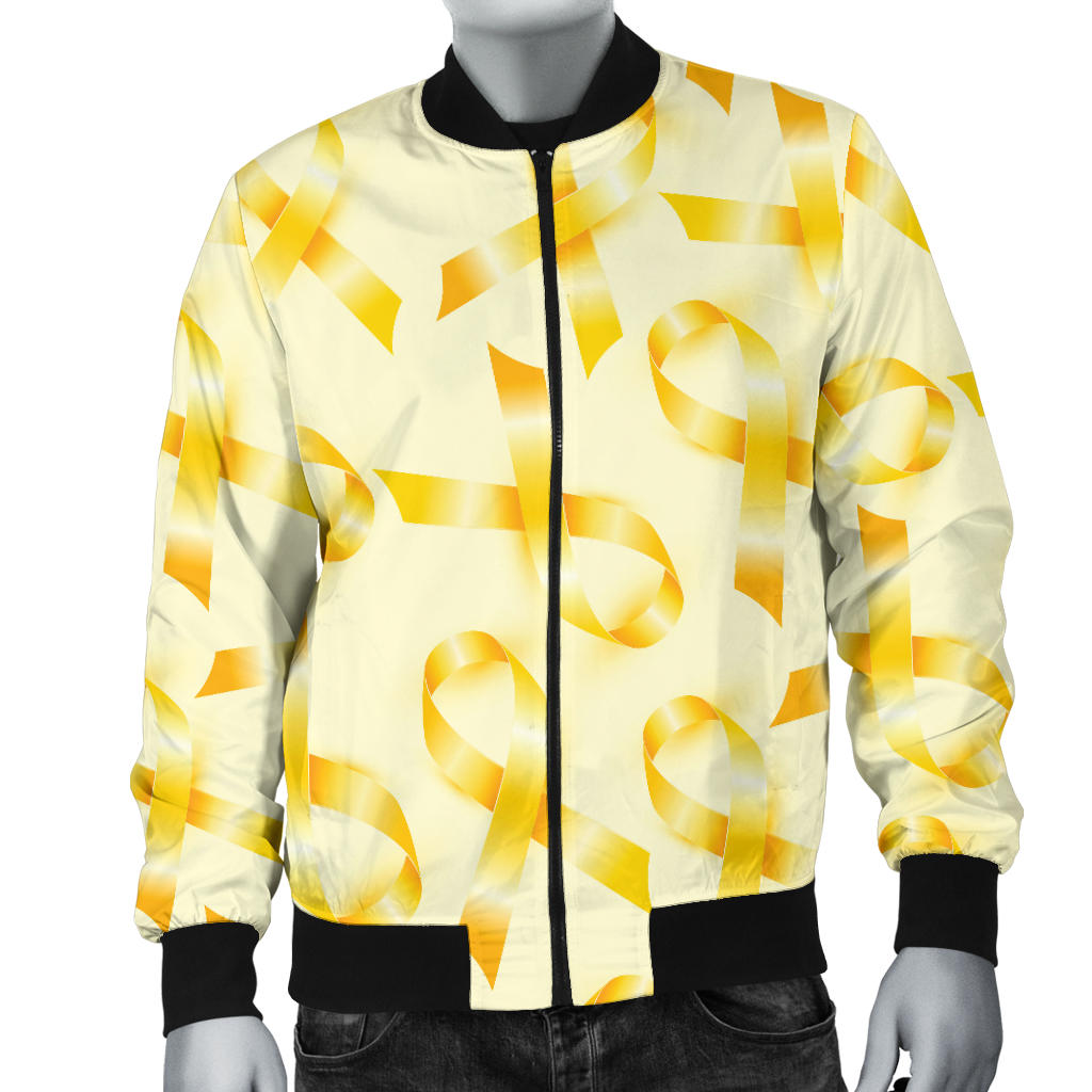 Childhood cancer Pattern Print Design 01 Men Bomber Jacket