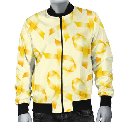 Childhood cancer Pattern Print Design 01 Men Bomber Jacket