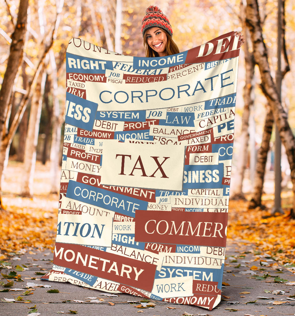 Accounting Financial Pattern Print Design 01 Premium Blanket