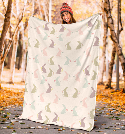 Bunny Pattern Print Design 05 Premium Blanket