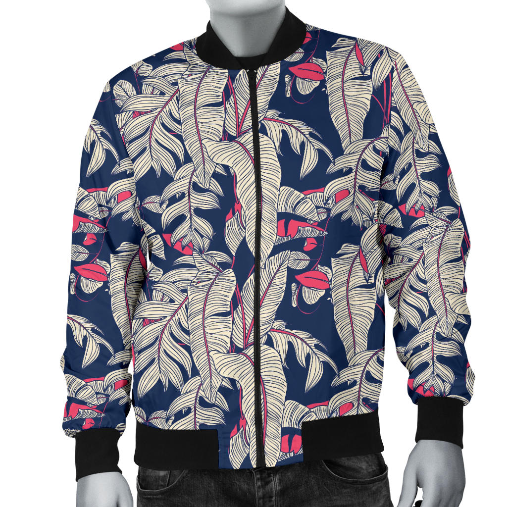 Bird Of Paradise Pattern Print Design 03 Men Bomber Jacket