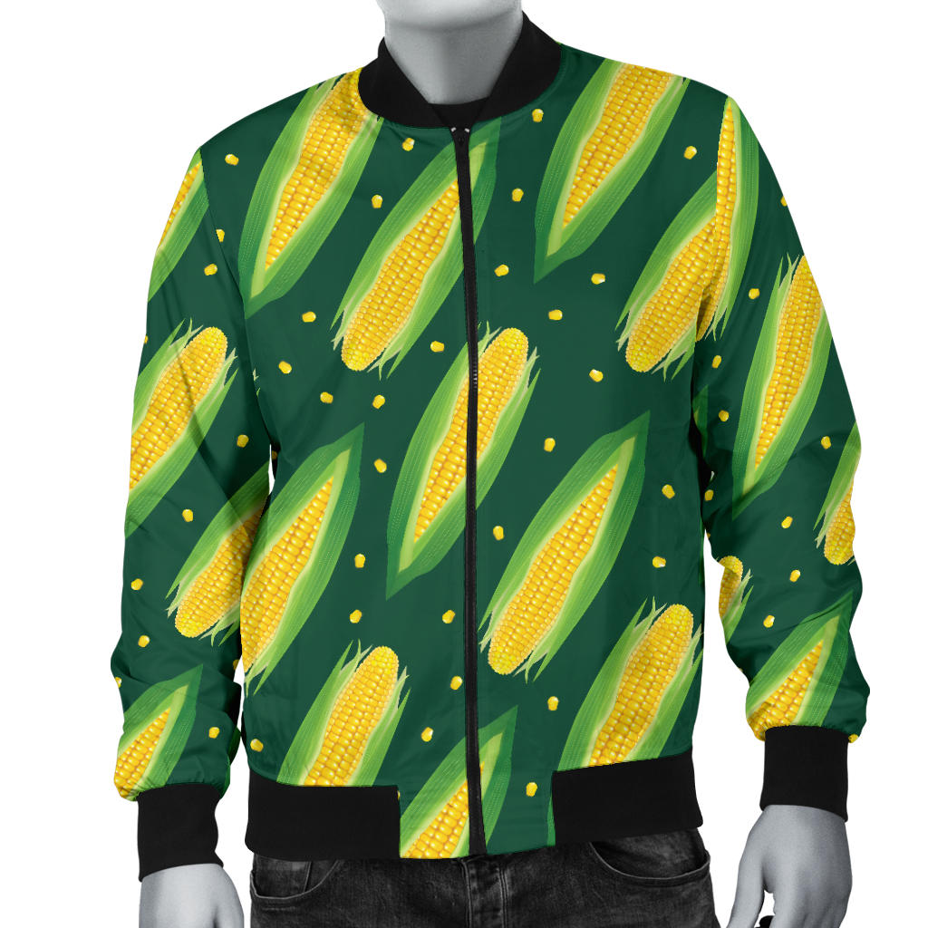 Corn Pattern Print Design 03 Men Bomber Jacket