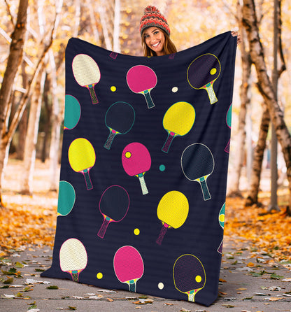 Ping Pong Pattern Print Design A04 Premium Blanket