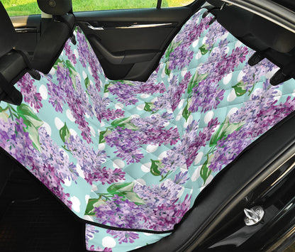 Lilac Pattern Print Design 02 Rear Dog Car Seat Cover Hammock