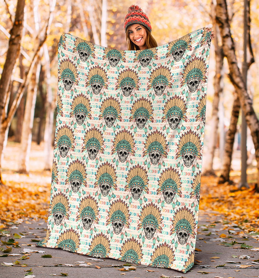 Boho Pattern Print Design 04 Premium Blanket