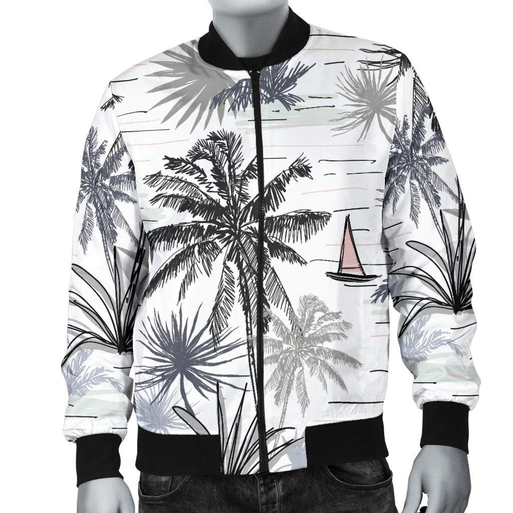 Pacific island Pattern Print Design A04 Men Bomber Jacket