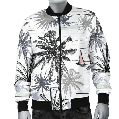 Pacific island Pattern Print Design A04 Men Bomber Jacket