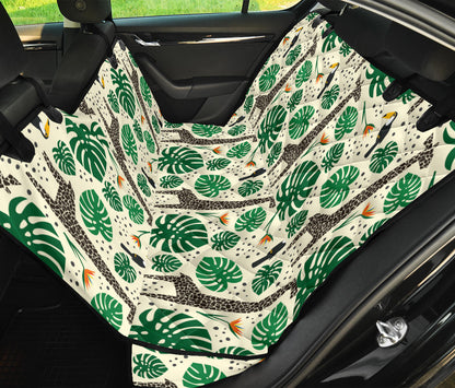 Rainforest Giraffe Pattern Print Design A02 Rear Dog Car Seat Cover Hammock
