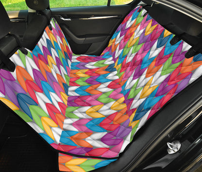 Knit Pattern Print Design 01 Rear Dog Car Seat Cover Hammock