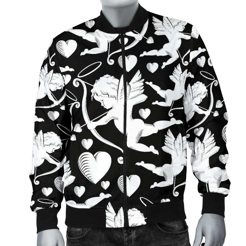 Cupid Pattern Print Design 04 Men Bomber Jacket