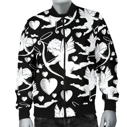 Cupid Pattern Print Design 04 Men Bomber Jacket