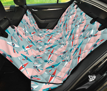 Kayak Pattern Print Design 05 Rear Dog Car Seat Cover Hammock