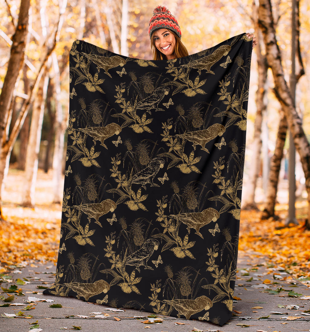 Parakeet Pattern Print Design A05 Premium Blanket