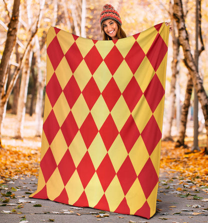 Harlequin Pattern Print Design 03 Premium Blanket