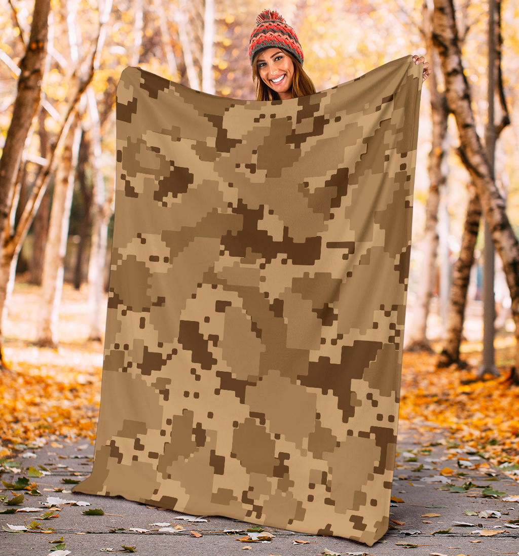 ACU Desert Digital Pattern Print Design 01 Premium Blanket