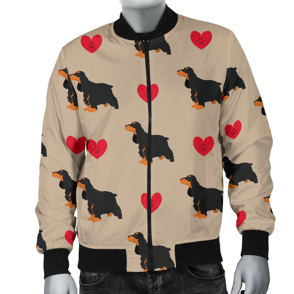Cocker Pattern Print Design 02 Men Bomber Jacket