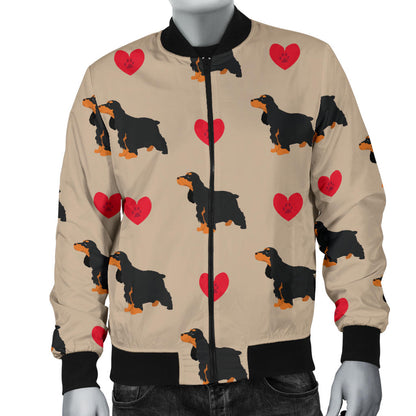Cocker Pattern Print Design 02 Men Bomber Jacket